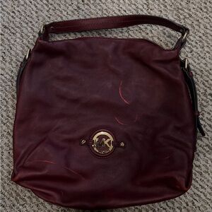 Michael Kors Burgundy Shoulder Bag